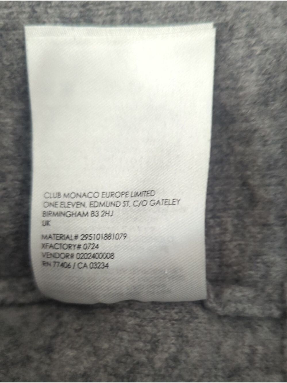 Club Monaco Cashmere Blend Grey Crewneck Women’s Sweater - Picture 7 of 7